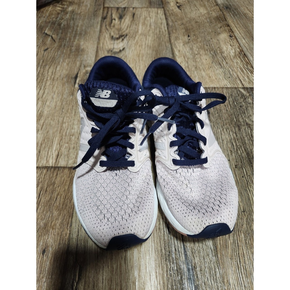 New Balance Women's Fresh Foam Pink Navy Bkue Athletic Running Shoes Size 8 - Picture 15 of 16